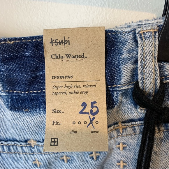 NEW KSUBI Chlo Wasted Jean Slash Blue - Size 25 - Picture 6 of 9